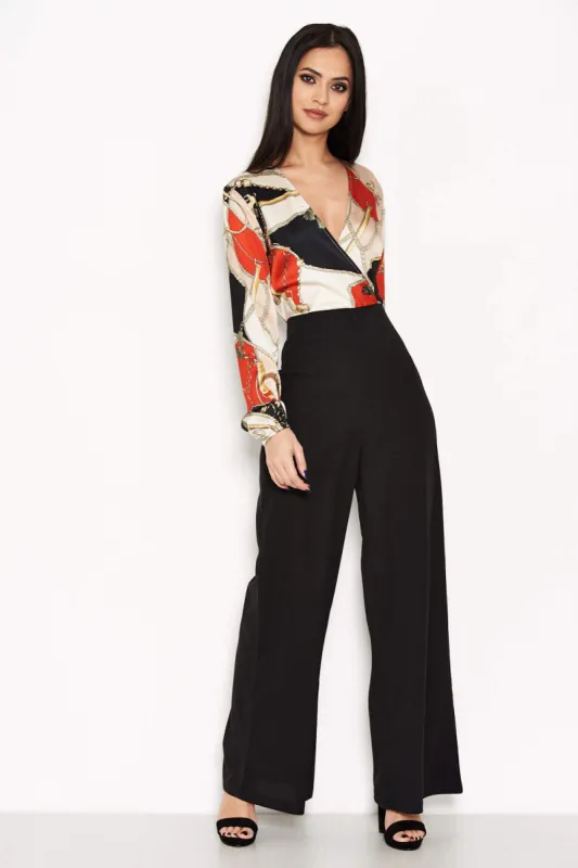 Chain Printed Jumpsuit sold by AX Paris