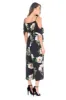 Black Floral Cold Shoulder Culotte Jumpsuit sold by AX Paris