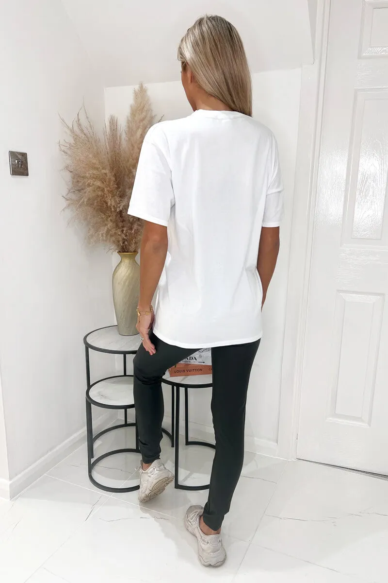 White 1989 New York Slogan T-Shirt sold by AX Paris product image thumbnail 4