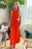 Burnt Orange Cut Out Midi Dress sold by AX Paris