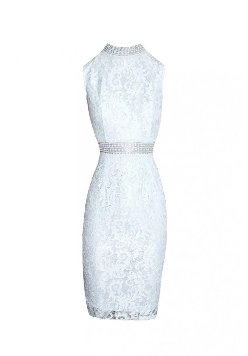 Ice Blue Lace Midi Dress sold by AX Paris product image thumbnail 4