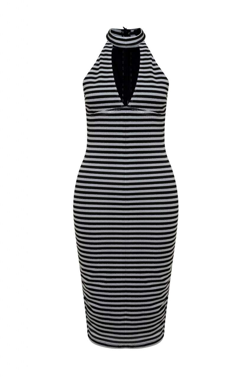 Striped Bodycon Midi Dress sold by AX Paris product image thumbnail 5