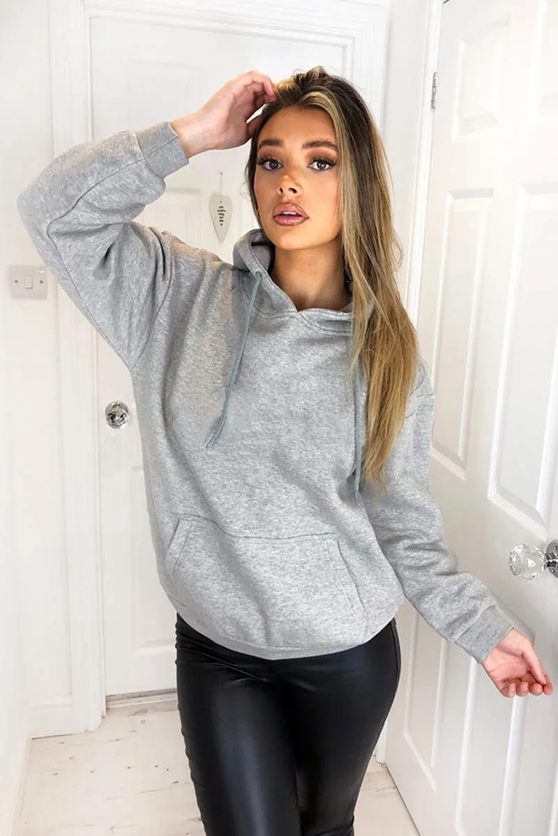 Grey Oversized Hoodie sold by AX Paris product image thumbnail 2