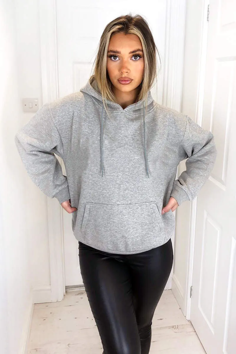Grey Oversized Hoodie sold by AX Paris product image thumbnail 3