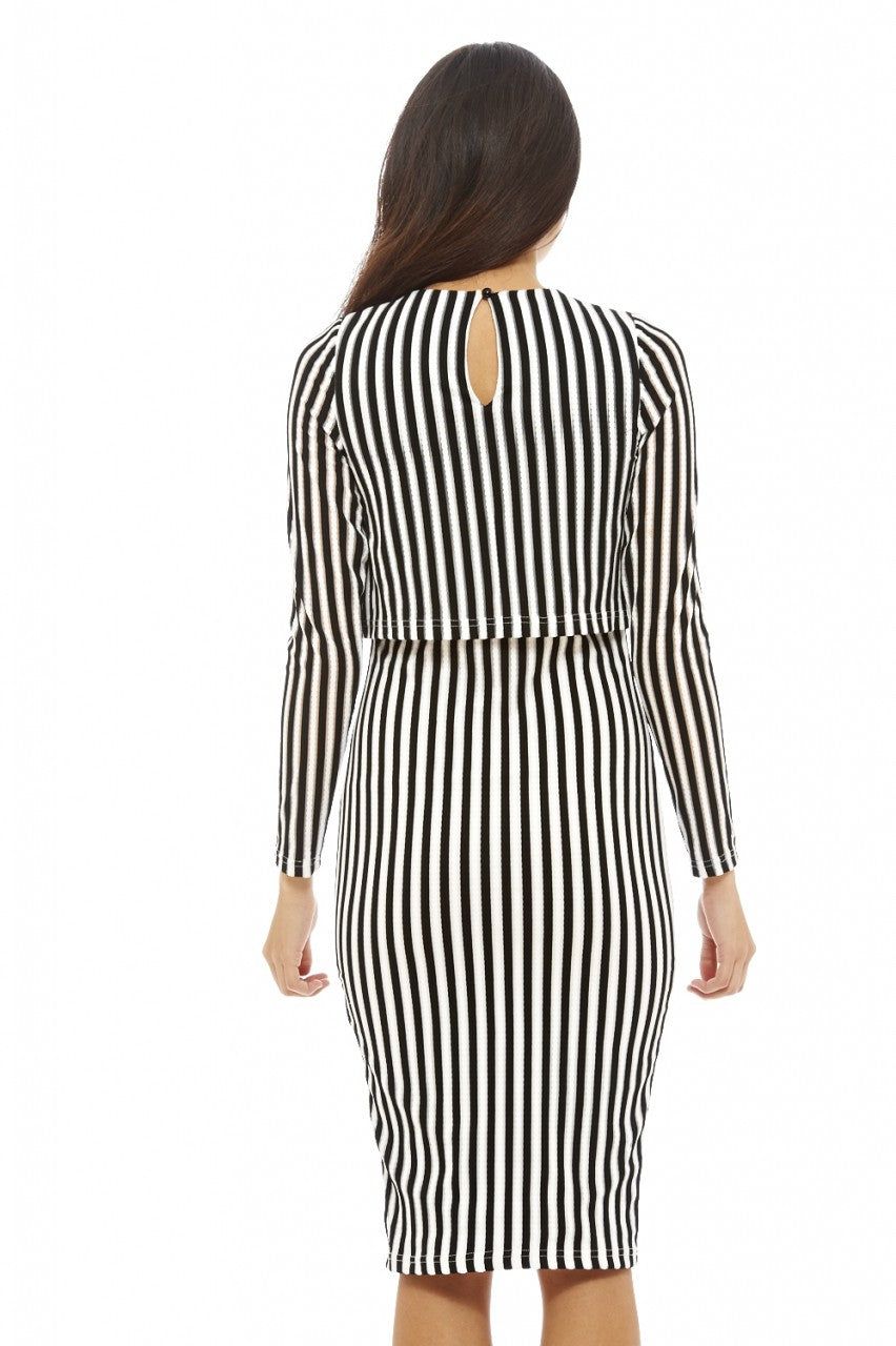 Stripey Over Lay Dress sold by AX Paris product image thumbnail 4