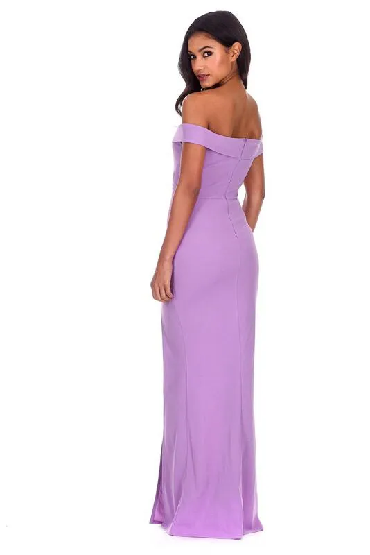 Lilac Off The Shoulder Maxi Dress sold by AX Paris product image thumbnail 3