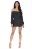 Black Striped Playsuit sold by AX Paris
