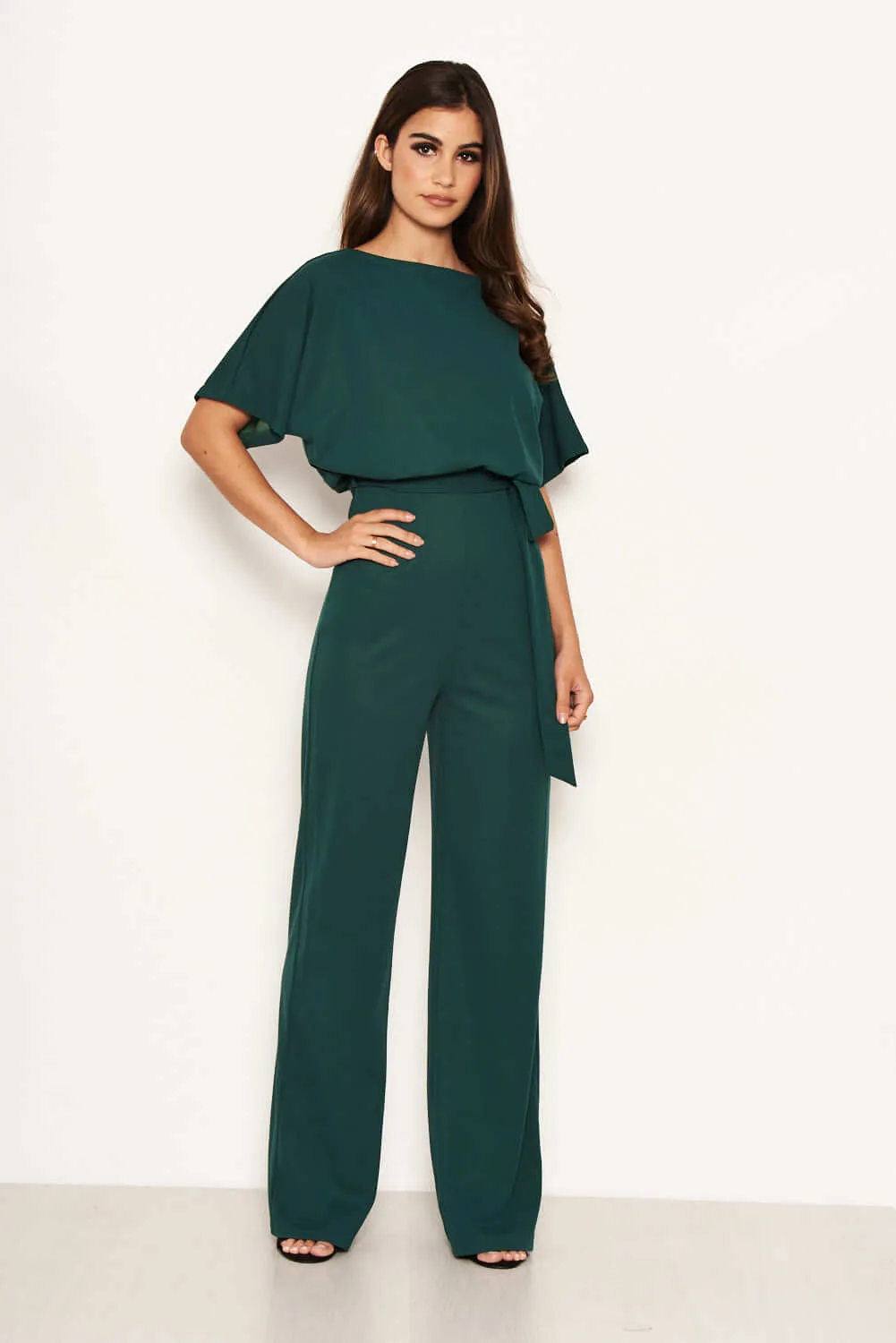 Teal Tie Waist Jumpsuit sold by AX Paris product image thumbnail 4