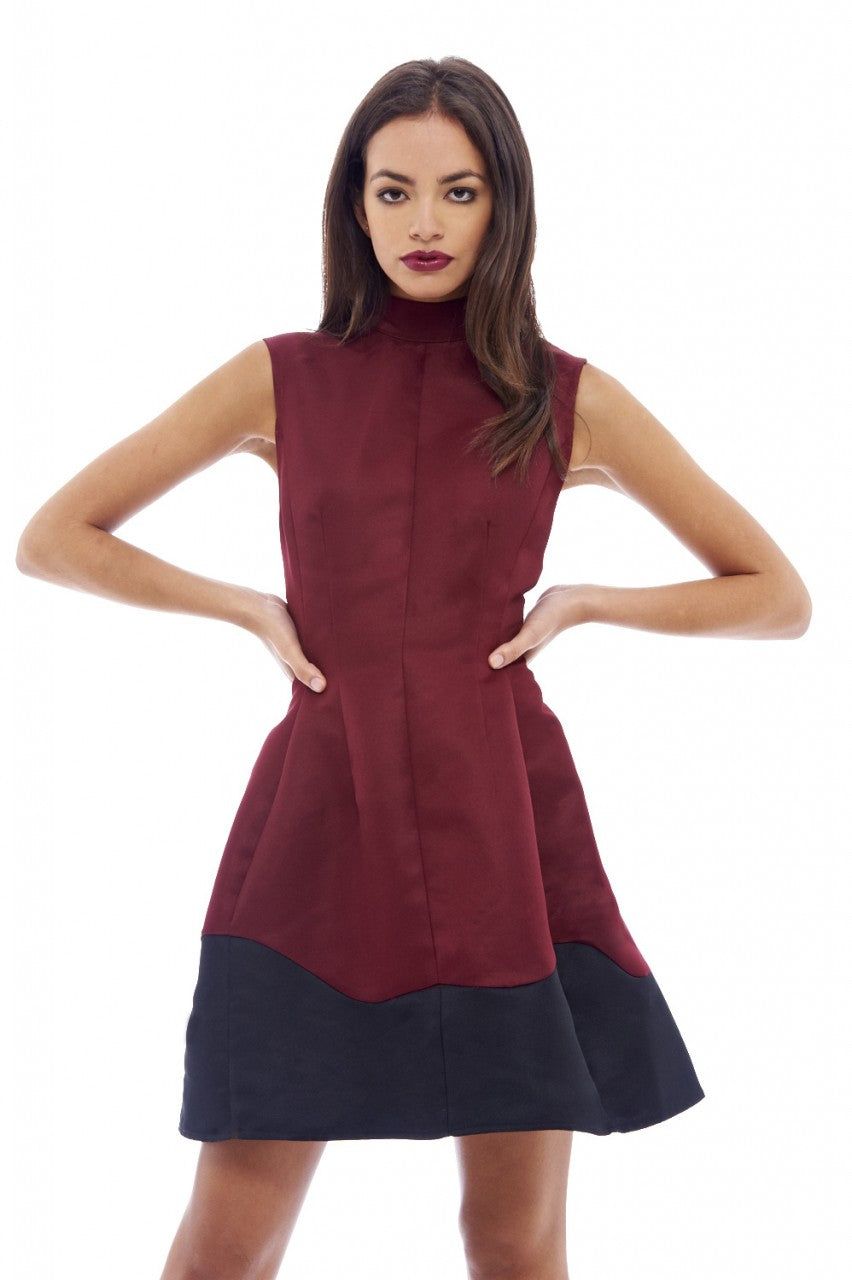 High Neck Wave Skater Dress sold by AX Paris product image thumbnail 3