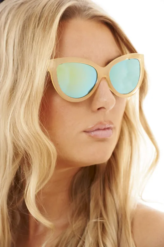 Metallic  Cat Eye Sunglasses sold by AX Paris