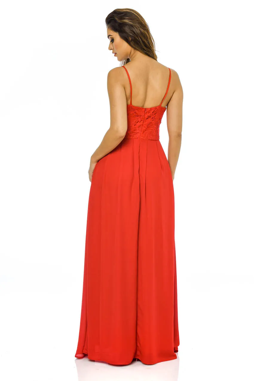 Red Crochet Maxi Dress sold by AX Paris product image thumbnail 3