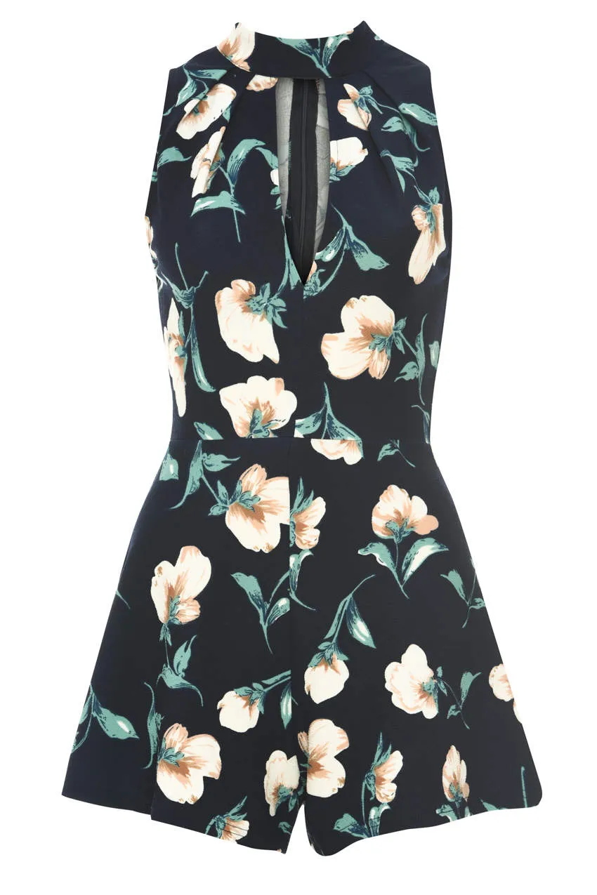 Navy Floral Playsuit sold by AX Paris product image thumbnail 4