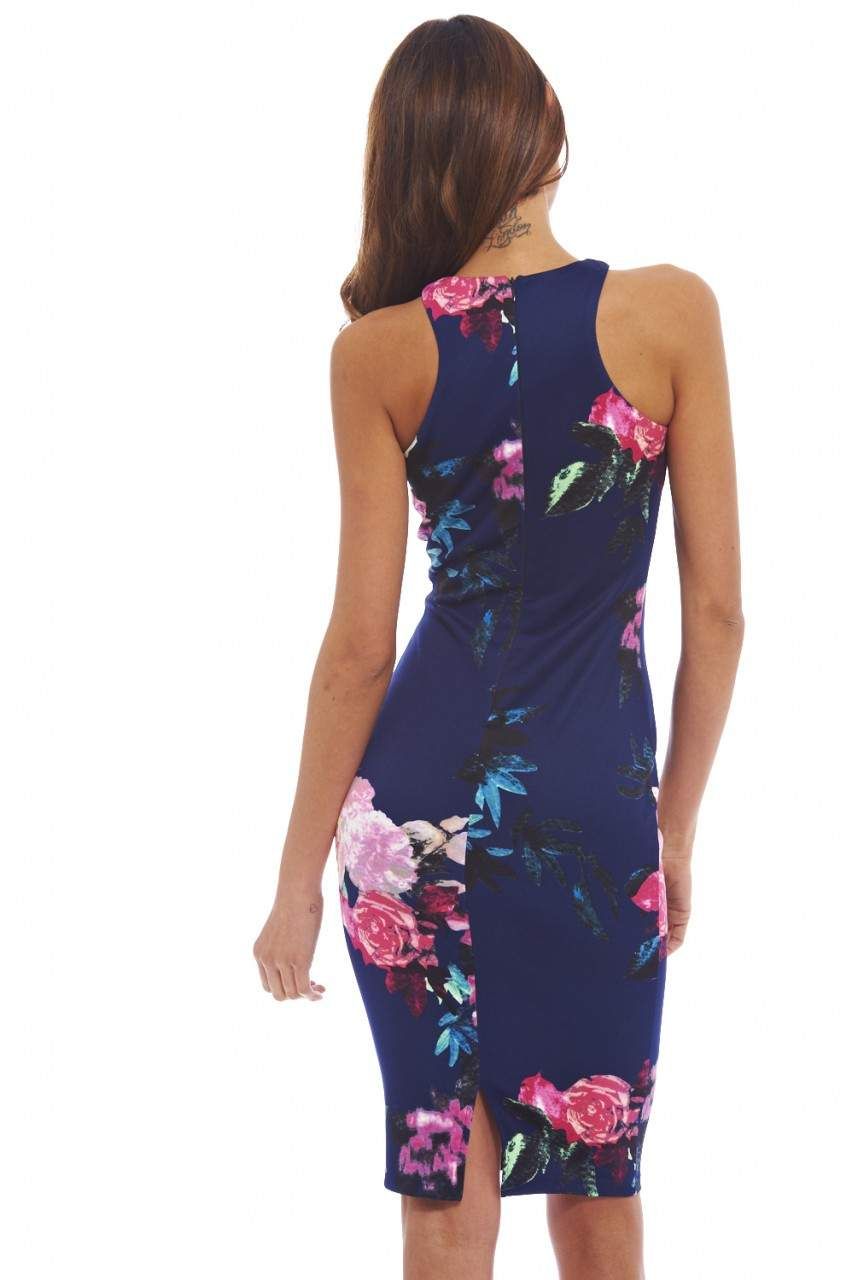 Cut In Detail Neck Floral Printed Midi Dress sold by AX Paris product image thumbnail 4