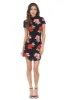 Black Floral High Neck Mini Dress sold by AX Paris
