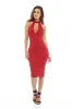 Red  Midi    Dress with Cut Out Neck sold by AX Paris
