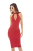 Red  Midi    Dress with Cut Out Neck sold by AX Paris