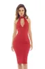 Red  Midi    Dress with Cut Out Neck sold by AX Paris