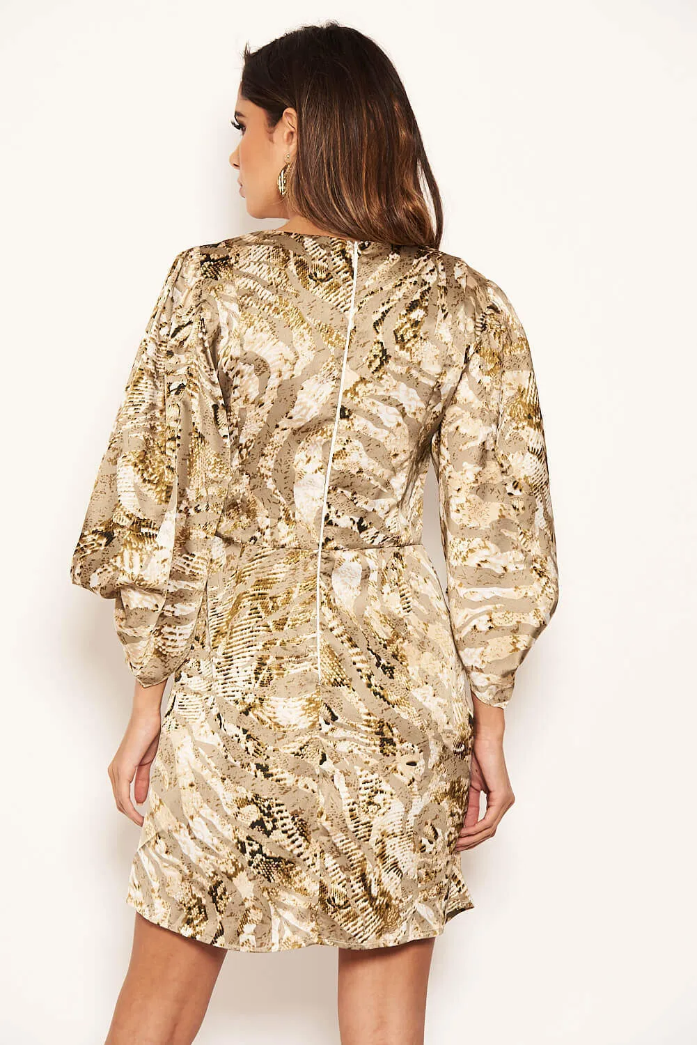 Grey Printed Batwing Shift Dress sold by AX Paris product image thumbnail 5