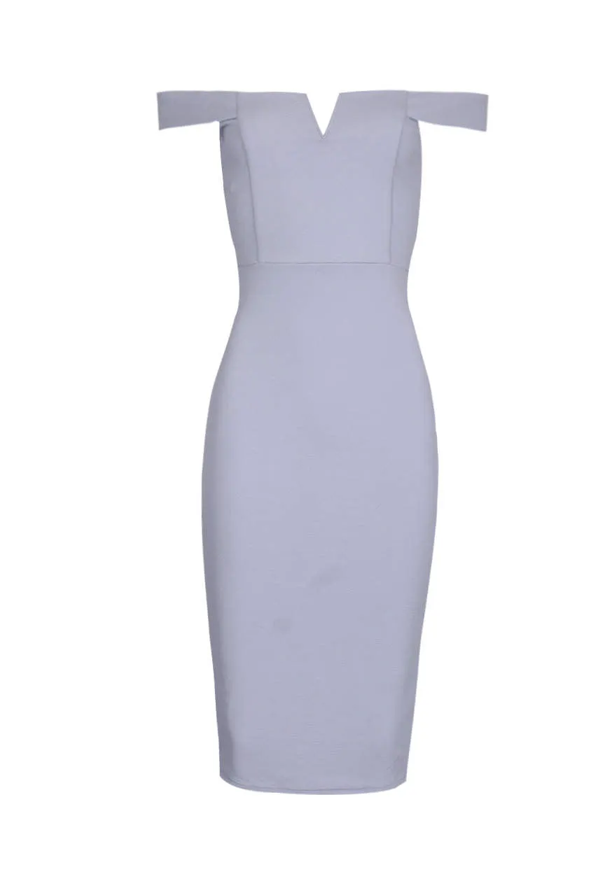 Silver Bardot Bodycon Dress sold by AX Paris product image thumbnail 4