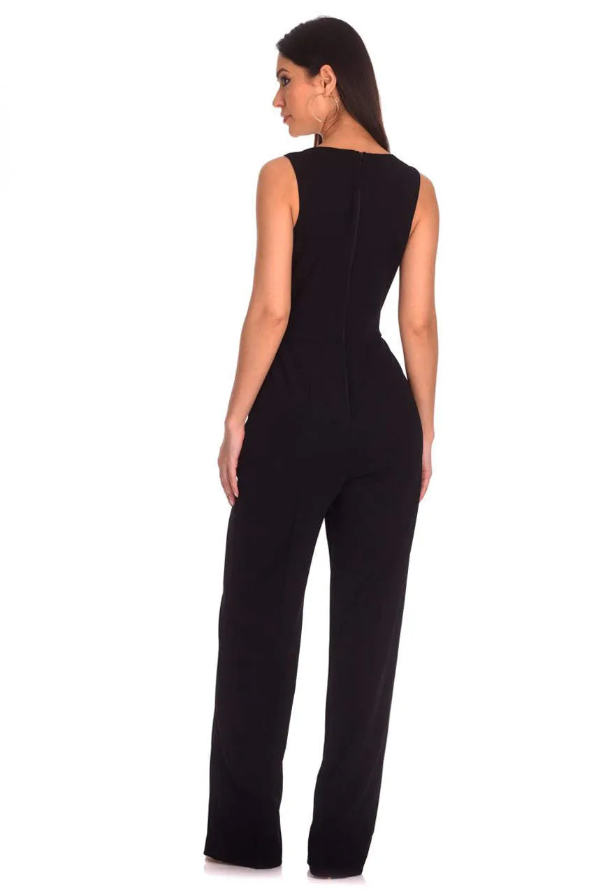 Black V Neck Jumpsuit sold by AX Paris product image thumbnail 3