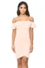 Pink Bodycon Midi Dress Featuring A Bardot Frill sold by AX Paris