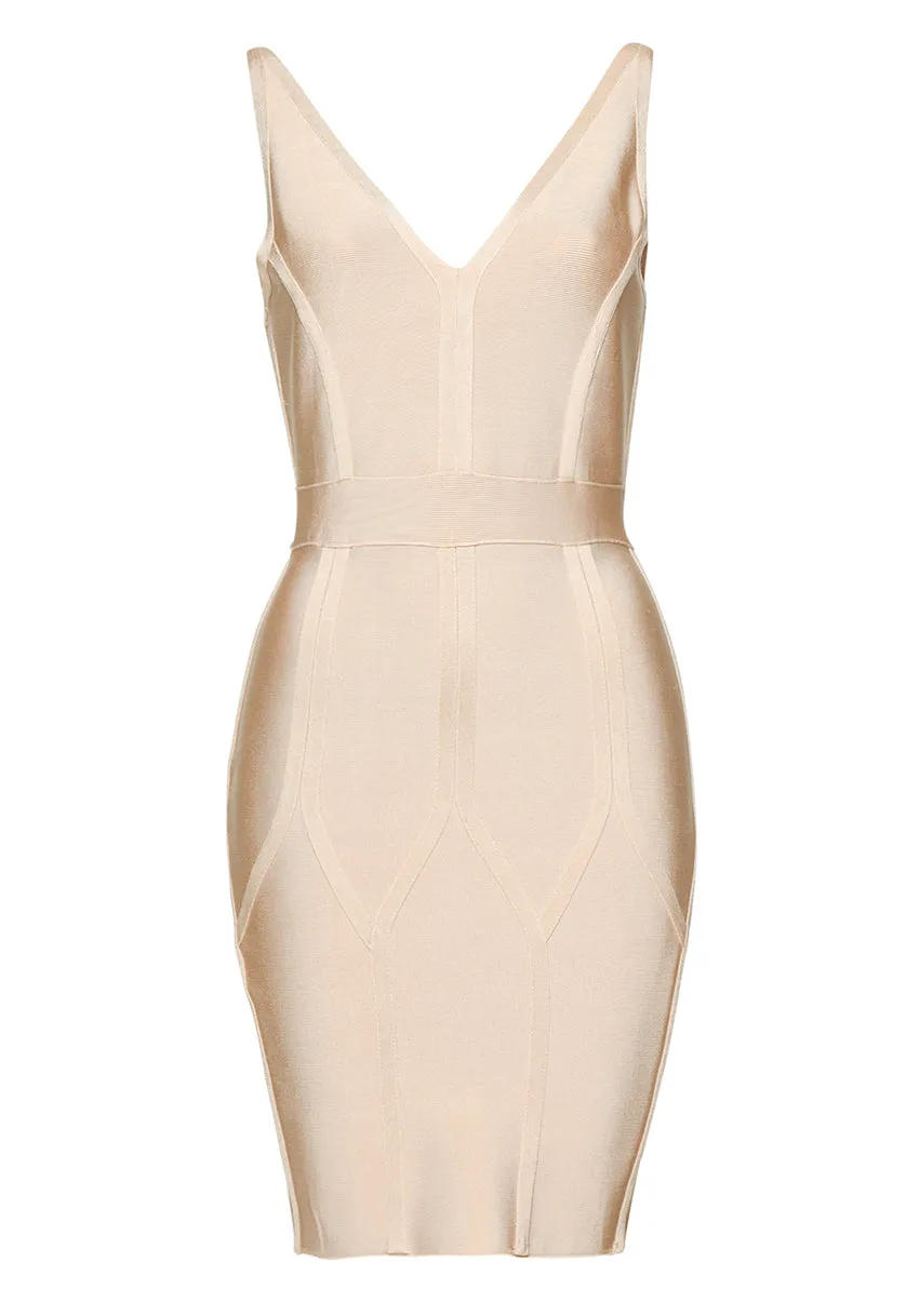 Nude Bodycon Bandage Dress sold by AX Paris product image thumbnail 5