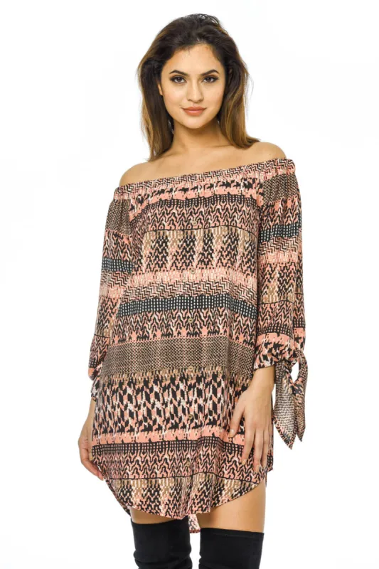 Off The Shoulder Printed Dress sold by AX Paris