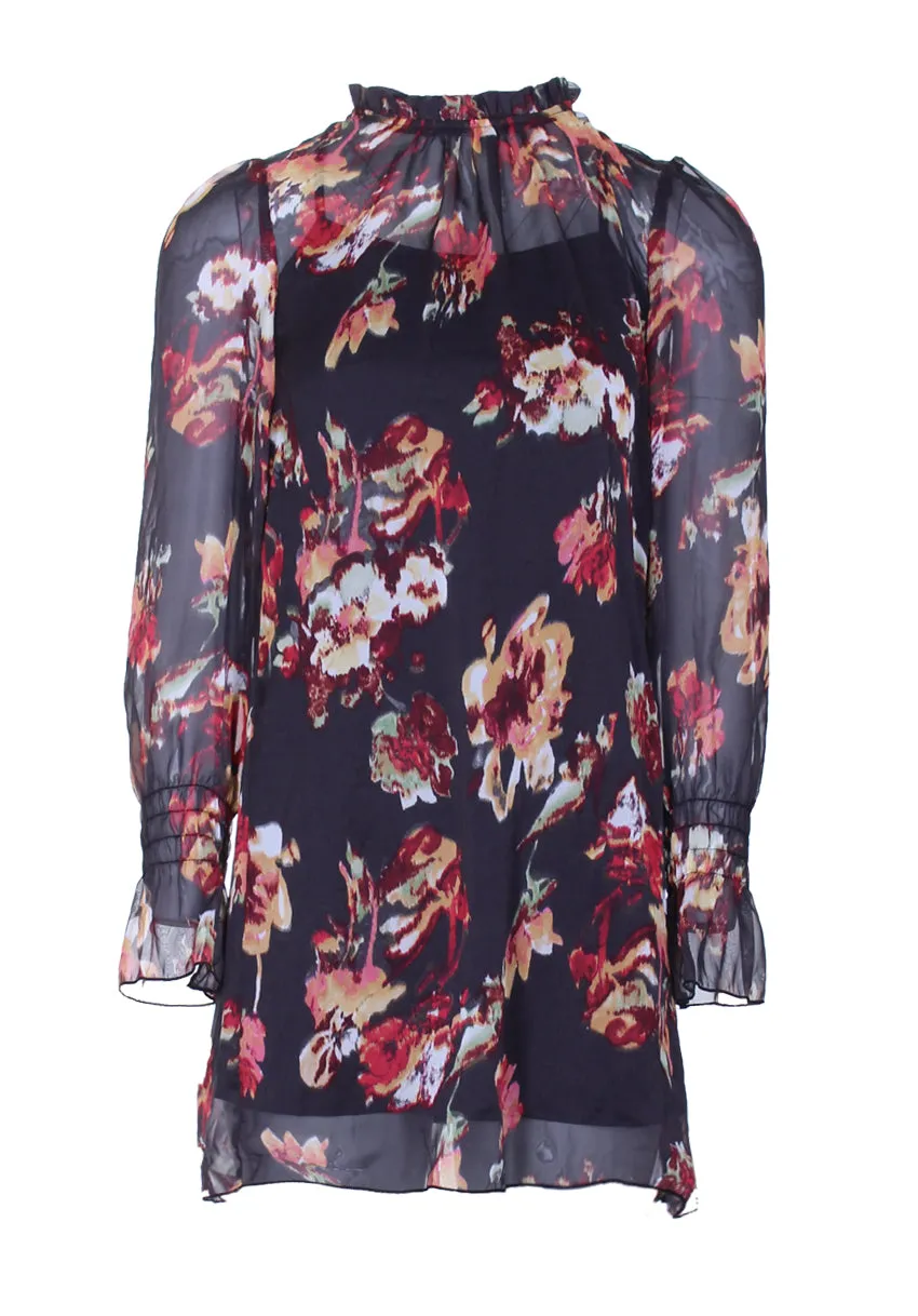 Black High Neck Frilled Dress sold by AX Paris product image thumbnail 4