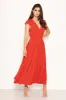 Red Elastic Waist Maxi Dress sold by AX Paris