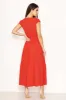 Red Elastic Waist Maxi Dress sold by AX Paris