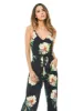 Navy Floral Printed Culotte Jumpsuit sold by AX Paris