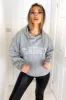 Grey Saint Oversized Hoodie sold by AX Paris