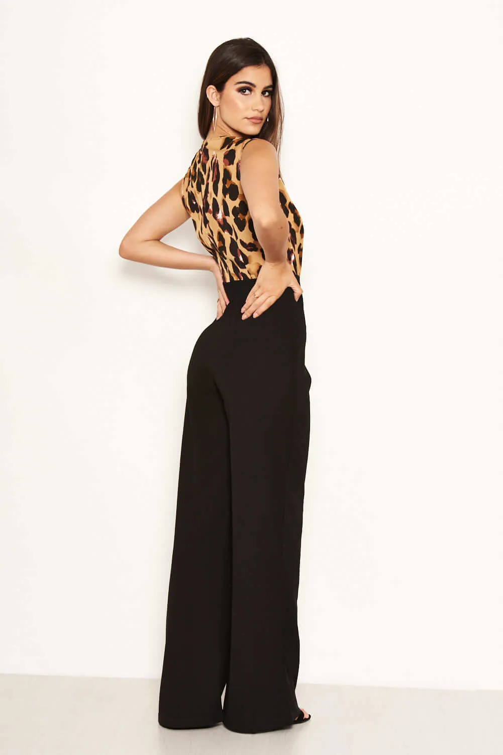 2 in 1 Leopard Print Wrap Top Jumpsuit sold by AX Paris product image thumbnail 3