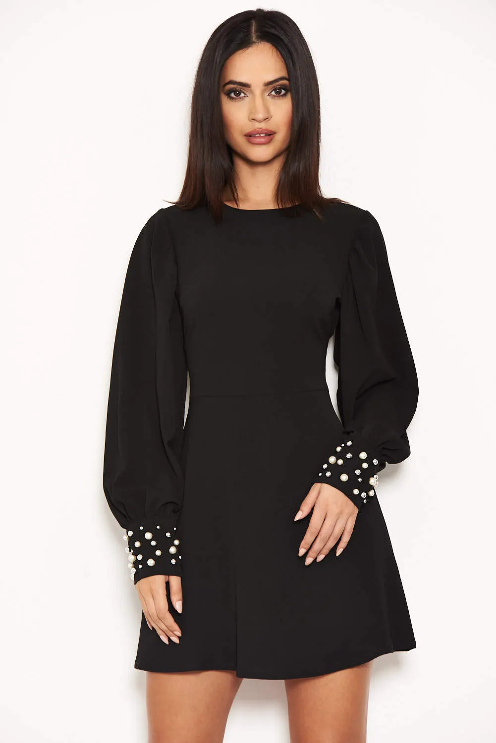 Black Pearl Detailed Mini Dress sold by AX Paris product image thumbnail 4