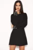 Black Pearl Detailed Mini Dress sold by AX Paris