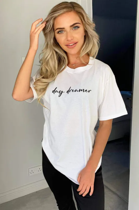 White Day Dreamer T Shirt sold by AX Paris