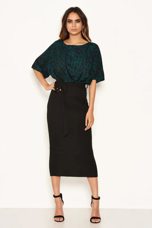 Green Animal Print 2 In 1 Midi Dress sold by AX Paris