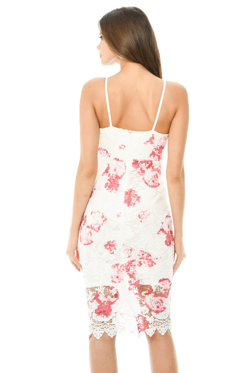Floral Printed Crochet Midi Dress sold by AX Paris product image thumbnail 3