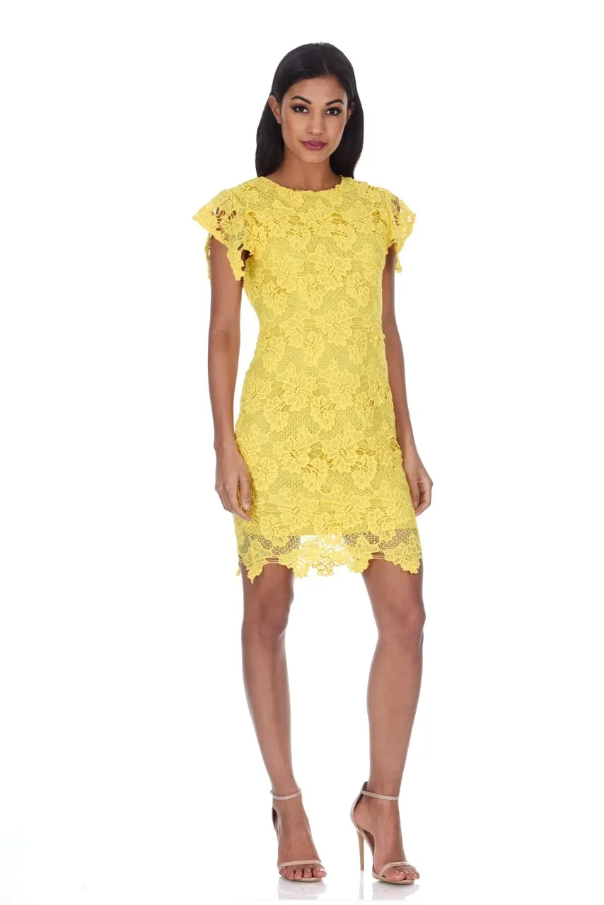 Yellow Crochet Midi Dress sold by AX Paris product image thumbnail 2