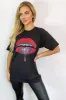 Black Red Lips T-Shirt sold by AX Paris