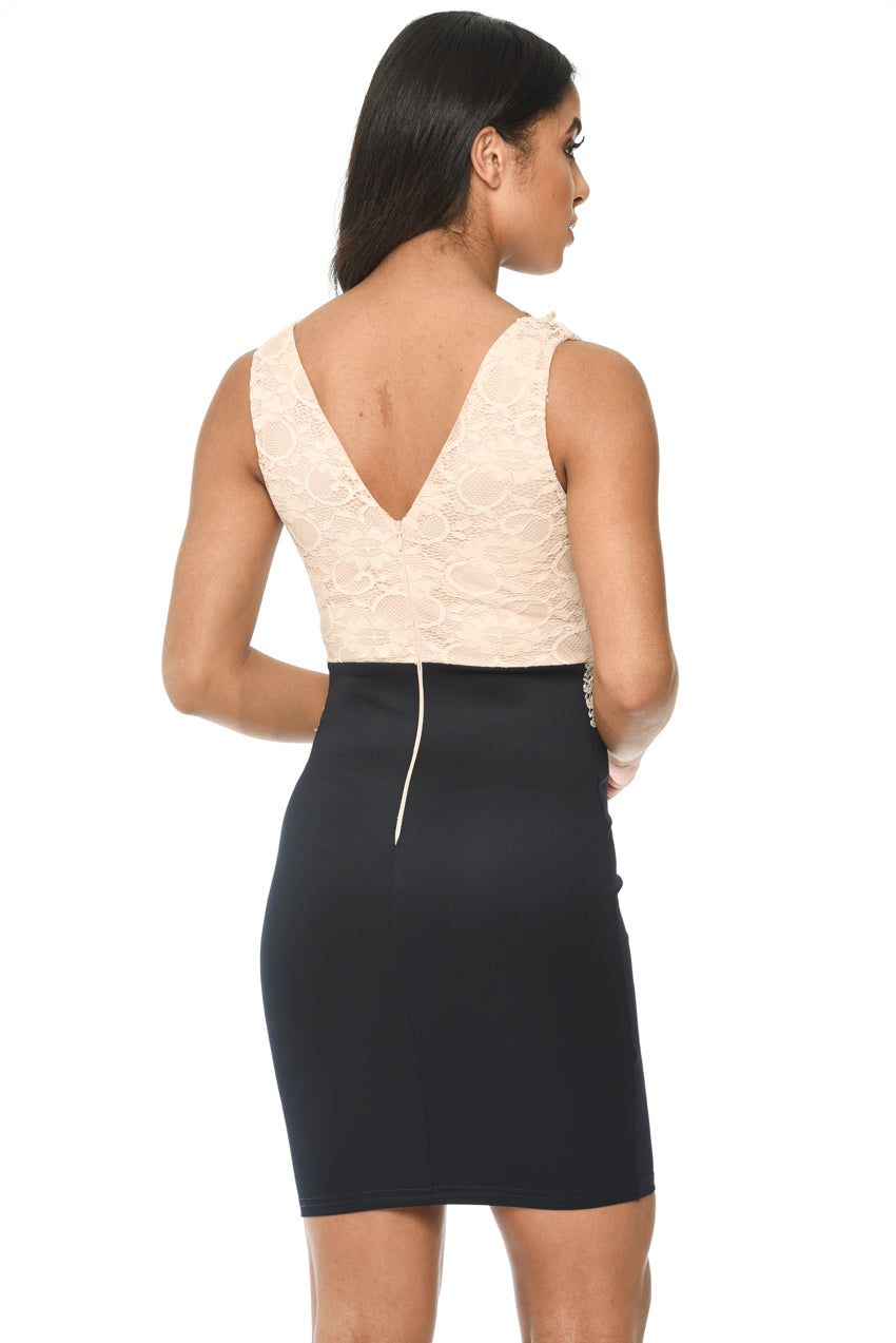 Lace Wrap Front Bodycon Dress sold by AX Paris product image thumbnail 3
