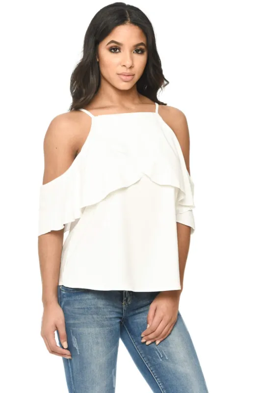Cream Cami With Frill Detail sold by AX Paris