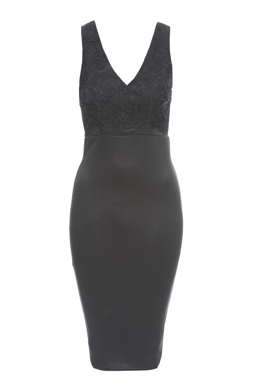 V Neck Lace Bodycon Dress sold by AX Paris product image thumbnail 5