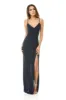 Slinky Navy Maxi Dress with Wrap Front V Neck sold by AX Paris