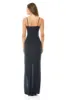 Slinky Navy Maxi Dress with Wrap Front V Neck sold by AX Paris