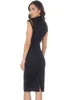 Black High Neck Lace Detail Midi Dress sold by AX Paris