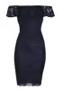Black Ruffled Off The Shoulder Lace Midi Dress sold by AX Paris
