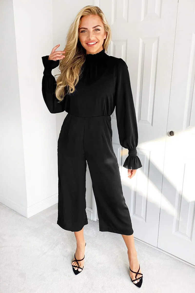 Black High Neck Jumpsuit sold by AX Paris product image thumbnail 5