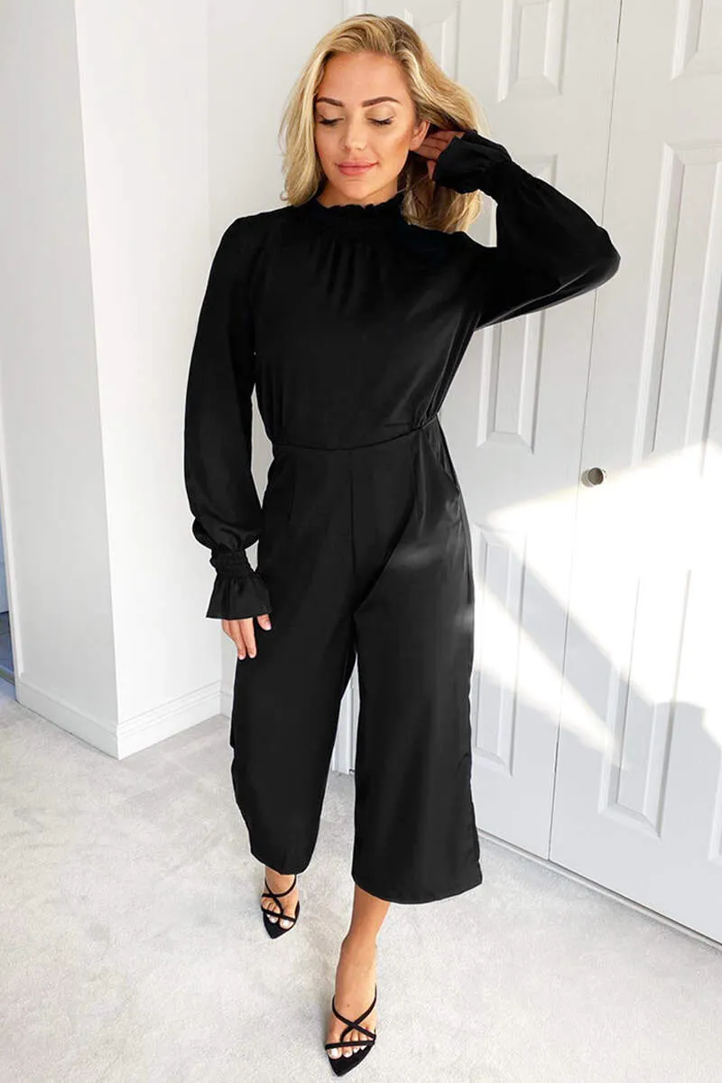 Black High Neck Jumpsuit sold by AX Paris product image thumbnail 3