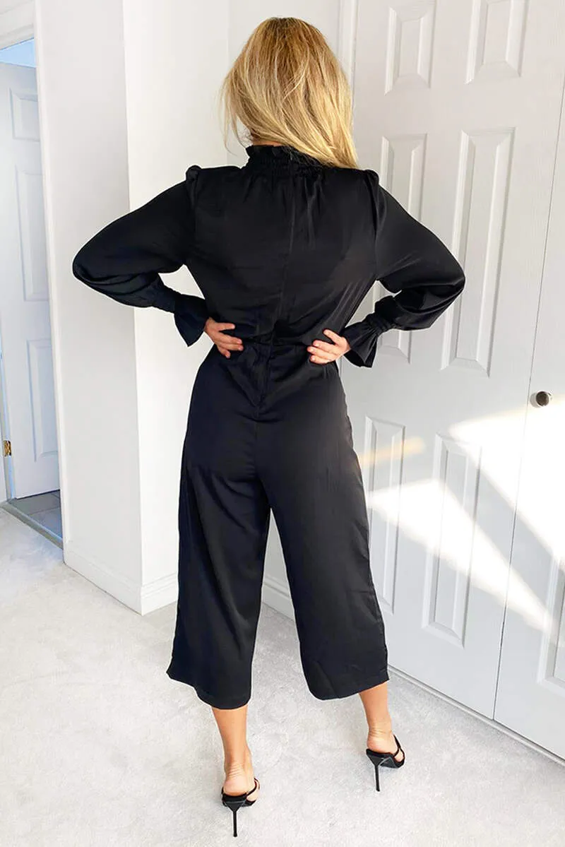 Black High Neck Jumpsuit sold by AX Paris product image thumbnail 4